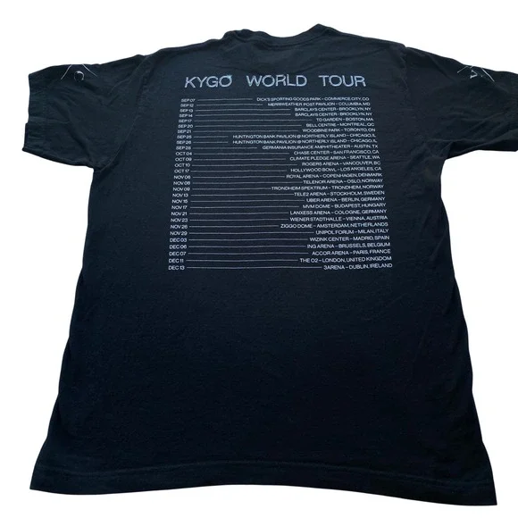 Kygo 2024-2025 World Tour Official T Shirt Merch Dates Mens Large - Picture 7 of 8